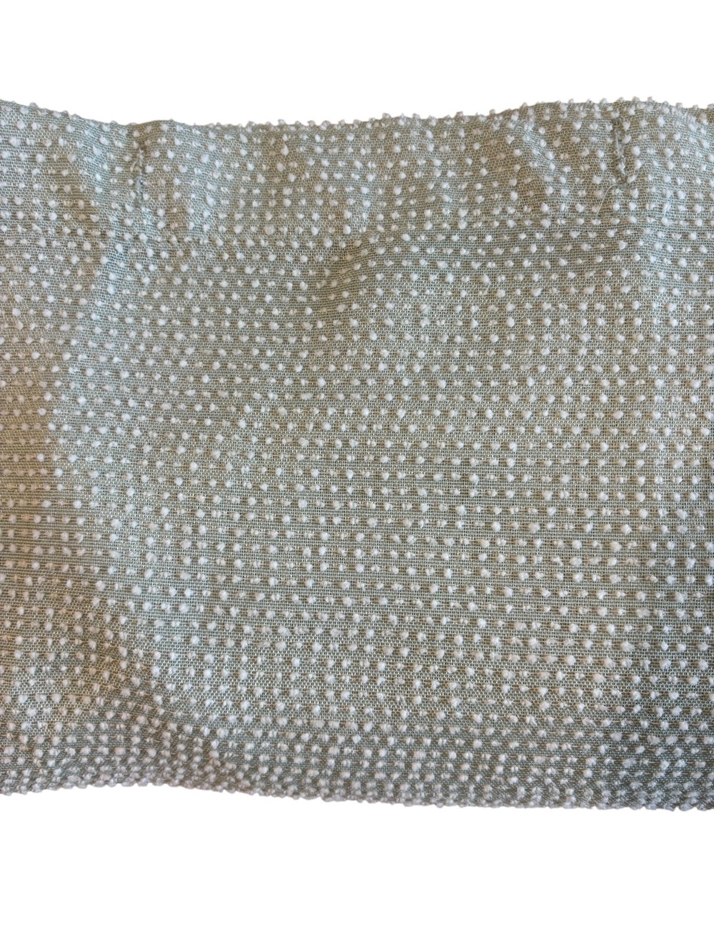 Lucky Brand Sage Green White Dot Chenile Shower Curtain Matcha Mint